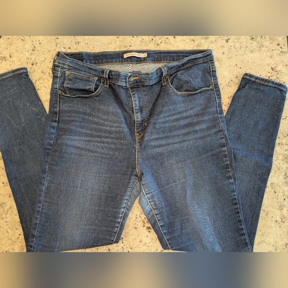 Levi's 720 High Rise Super Skinny Jeans Women's 34 Medium Wash Stretch Denim